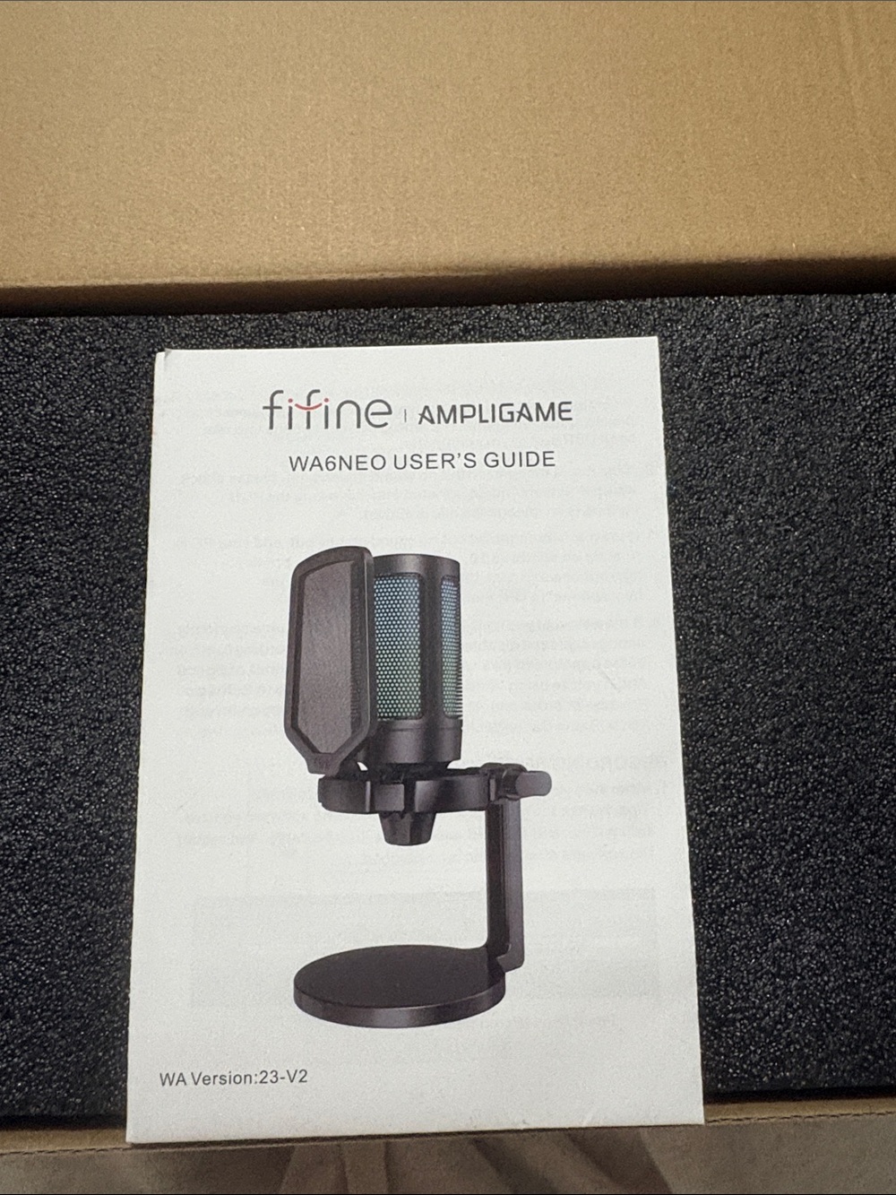WA6NEO Black Desktop Microphone - Cardioid USB Studio Mic